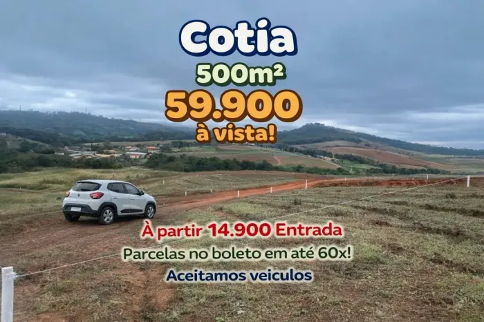 TERRENOS PLANOS COM ENTRADA FACILITADA E PARCELAS NO BOLETO!