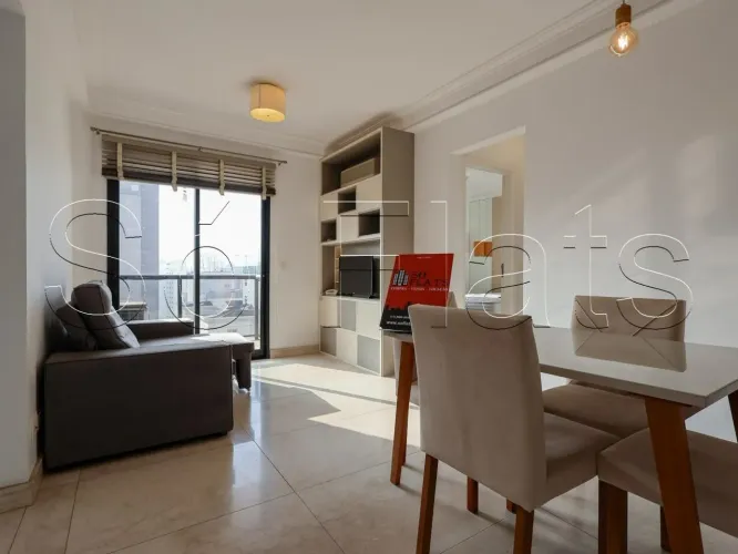 Flat 49m² à venda em Moema | Varanda, 1 vaga e lazer no terraço