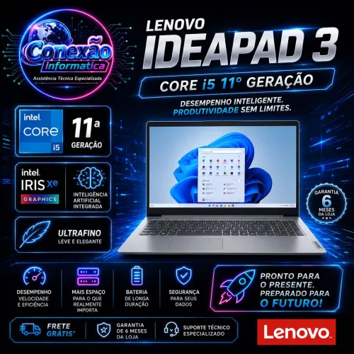 Notebook Lenovo Ideapad Core i5 11° Ger DDR4 (A pronta entrega)
