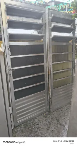 2 porta mais portal basculantes em alumínio brilahnte