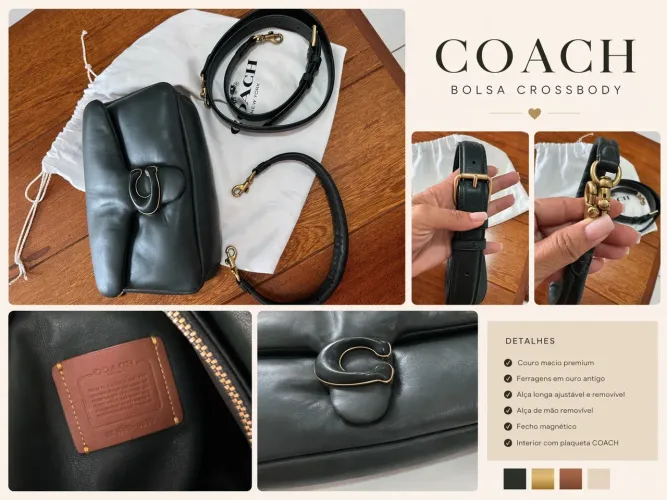 Bolsa Coach Tabby 26 Pillow - Verde Musgo