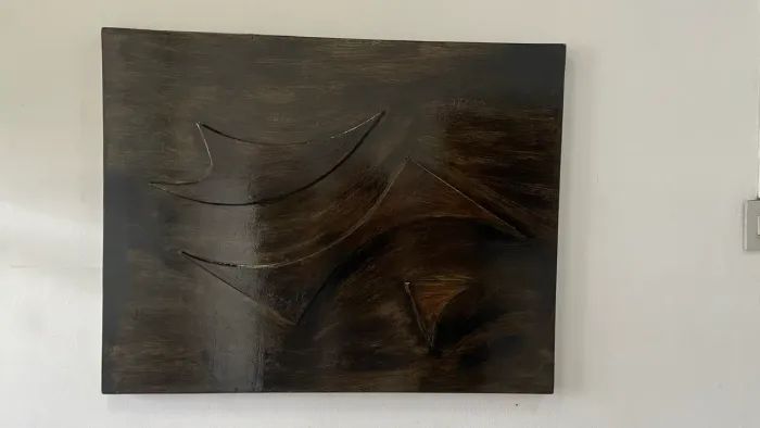 QUADRO ANTIGO DE MADEIRA, RESTAURADO 