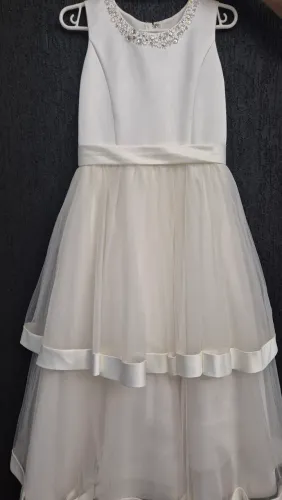 Vestido lindo branco infantil para festa e casamentos