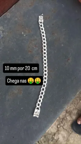 Pulseira prata escamada