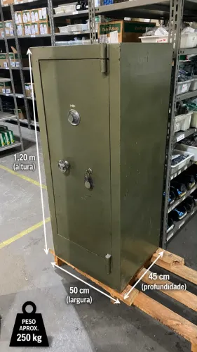 Cofre de Aço Usado - Grande Porte - 1,20 m