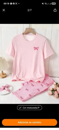 Conjunto pijama laço