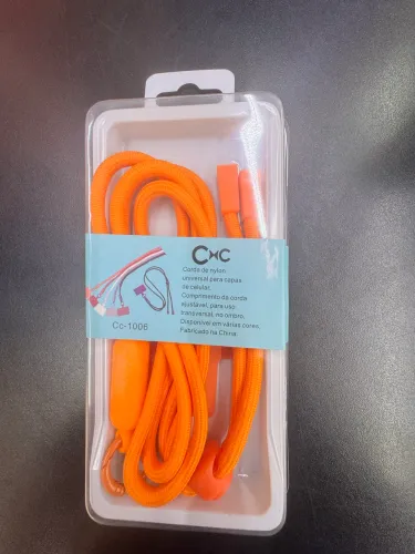 Corda para capa de telefone universal na cor laranja