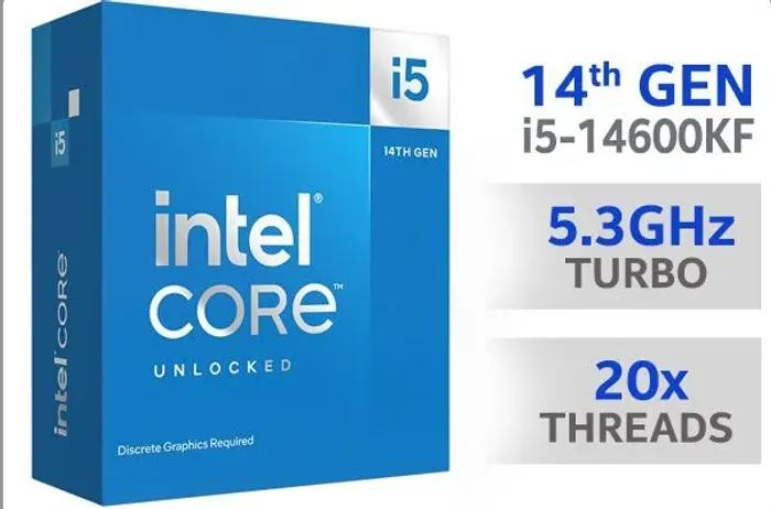 PROCESSADOR INTEL I5 14600KF 14A GERACAO 14/20 5.3GHZ
