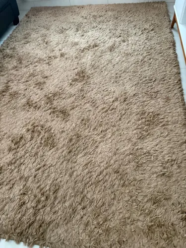 Tapete Felpudo 3x2 m - Bege - Ótimo Estado.