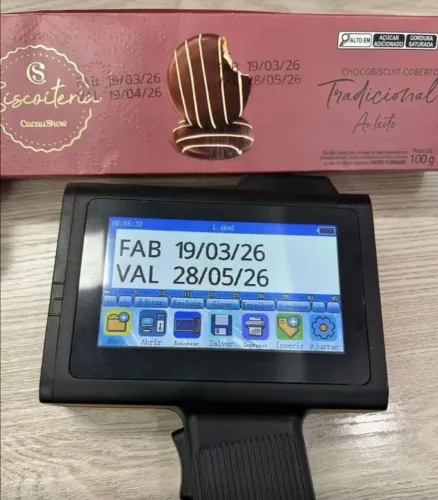 Impressora Inkjet Manual Portátil + Cartucho Pronta 50mil Impressos