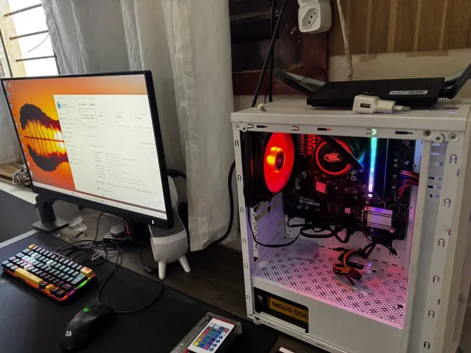 PC Gamer Ryzen 7 5700G + 16GB + B550M TUF (Nova c/ Garantia) + Kit Periféricos Top