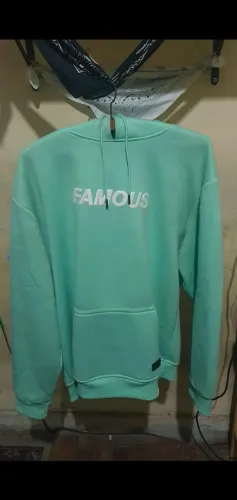 Moletom Canguru FAMOUS Verde Água - PEÇA ÚNICA
