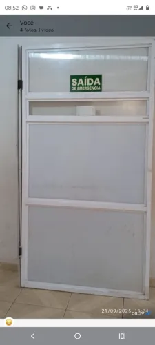 Porta de alumínio vai e vem para restaurante 