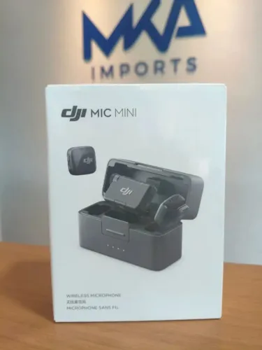 Microfone de Lapela Dji Mic Mini Combo 2tx + 1rx + Case Transmissor Bluetooth Sem Fio