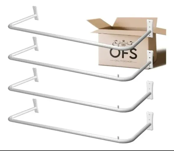 Kit Quatro Araras Brancas Cabideiros Para Roupas Reforçado