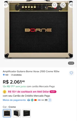 Amplificador de guitarra Borne 100w