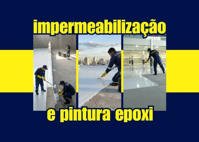 Impermeabilização de lajes, caixas dágua, telhados e pintura de piso epóxi