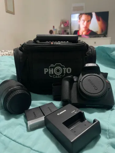 Câmera Cânon EOS Rebel T100 - Kit completo + Acessórios Originais