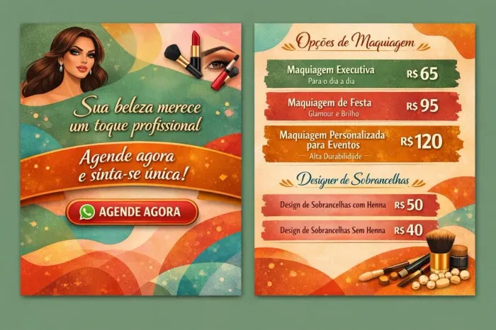 Profissional de maquiagem e design de sobrancelhas 