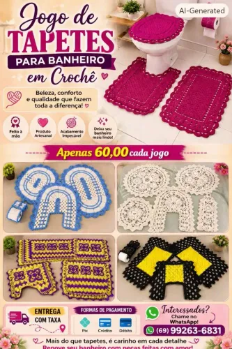 Tapetes de crochê 