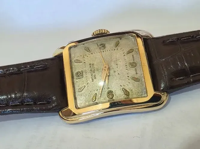 Mondaine Tank Antigo Vintage Automatico Art Deco Swis Raro