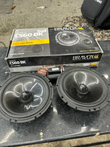 Auto falantes Bravox CS60BK 65w RMS Kit 2 vias