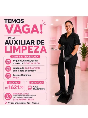Vaga Limpeza Copeira - Faxina