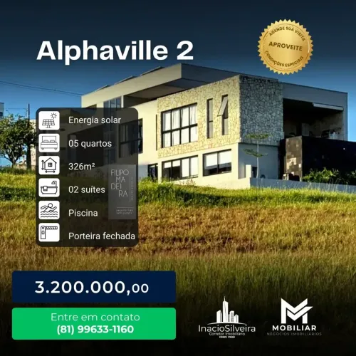 Casa à venda no ALPHAVILLE PERNAMBUCO 2, VARGEM FRIA, Jaboatão dos Guararapes, PE