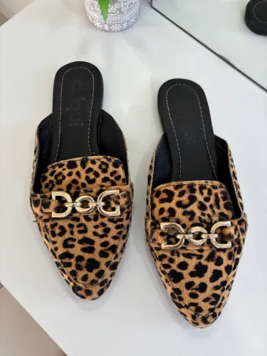 SAPATO MULE ANIMAL PRINT CHIQUITEIRA