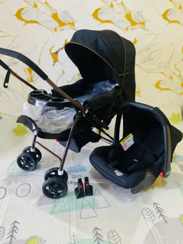 Carrinho de bebê berçinho, bebê conforto e adaptadores completo