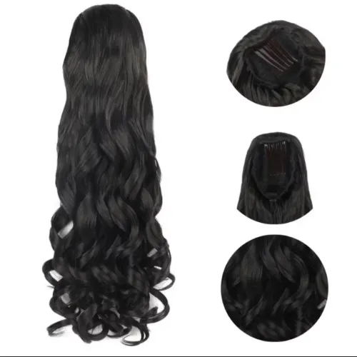 Cabelo: Rabo de cavalo ondulado