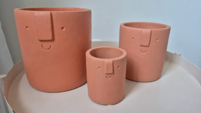 Trio vasos decorativos