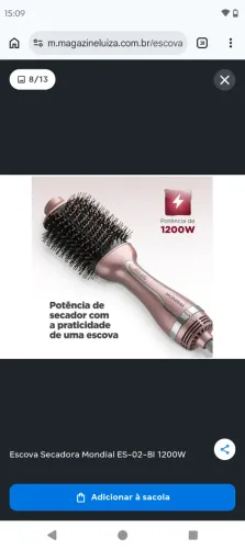 Escova secadora