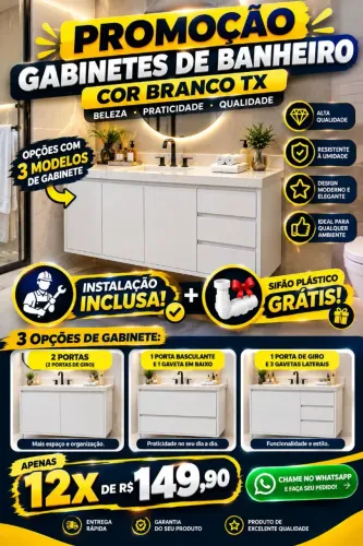 GABINETES DE BANHEIRO