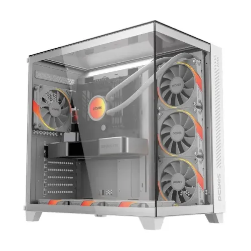 Gabinete Gamer Pcyes Forcefield Max White Ghost *Sem Fan* - WZetta