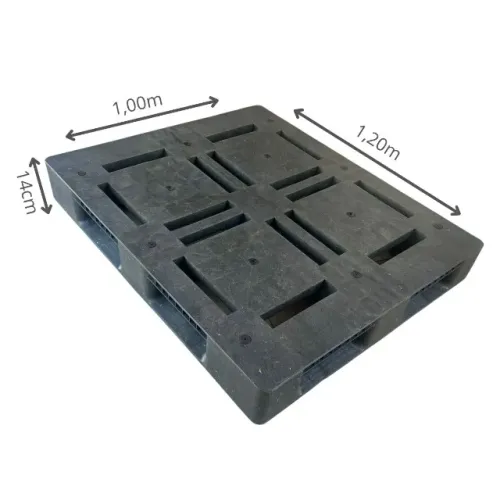 Pallet Palete Plástico 1,00x1,20x14cm Reforçado Cinza Usado