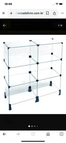 Balcão De Atendimento Em Vidro Modulado 0,80 X 1,00 X 0,30m