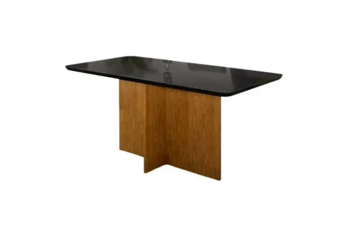 Mesa Los Angeles 120X80 Cinam/Preto Frete Grátis até 12 X