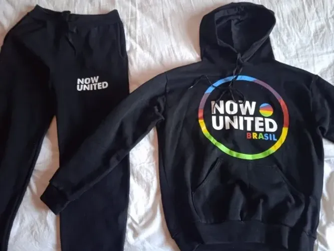 conjunto de moletom now united forrado e novinho 