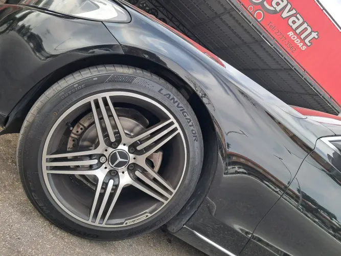 Roda aro 18 Mercedes Amg diamantada com Preto com Pneu 235 40 18 novos 5x112 jogo