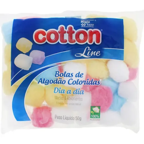 Bolas De Algodão Coloridas Cotton Line 40g