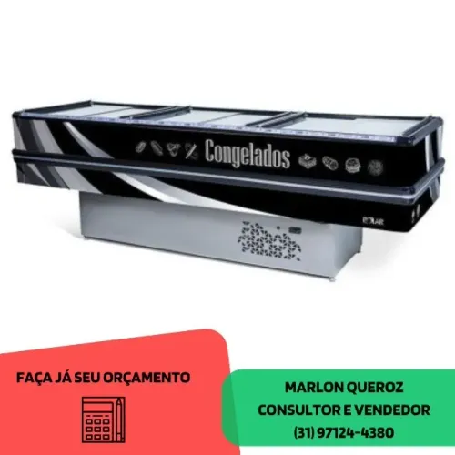 Ilha de Congelados 3M Adesivada Polar Vidro Reto