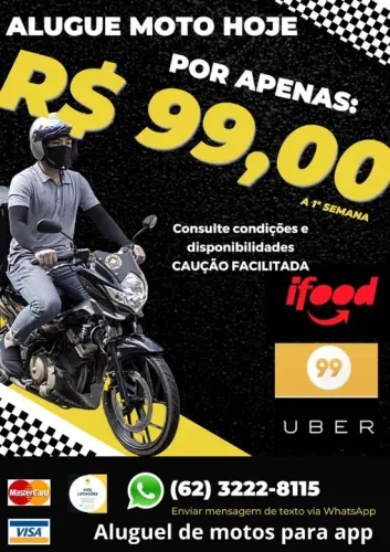 Aluguel de MOTOS para Aplicativos