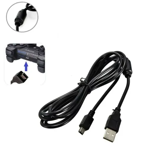  Cabo Usb V3 Controle Para Ps3 com filtro de 1,50m