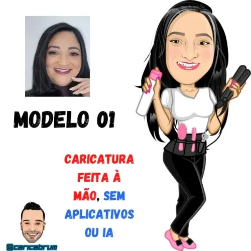 Caricatura - Cabeleireira