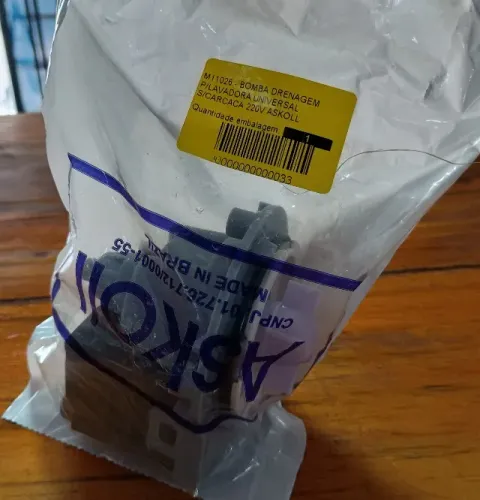Bomba de drenagem para lavadora Universal s/ carcaça 220V ASKOLL  