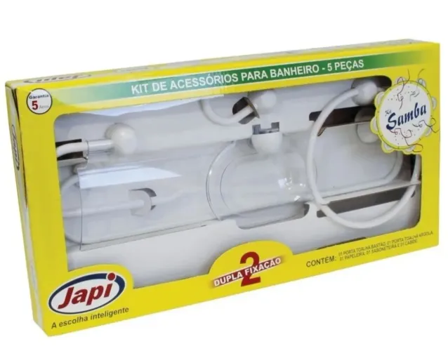 Kit Acessórios para Banheiro Samba Japi R$44,00 À vista 