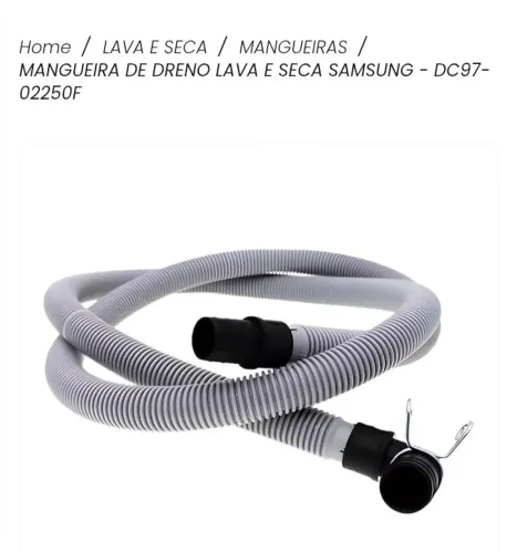 Mangueira de Dreno Lava e Seca Samsung DC97-02250F