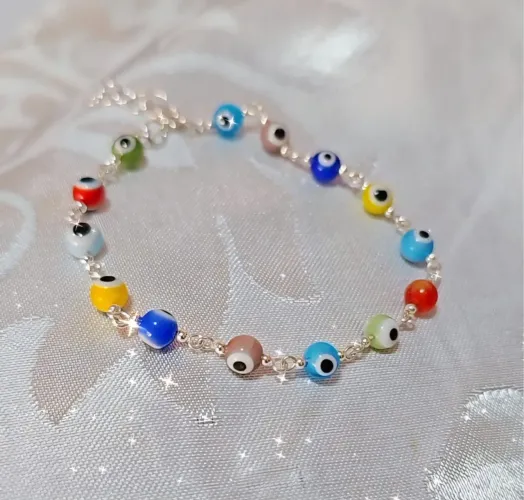 Pulseira Olho Grego Colorida - Proteção e Estilo