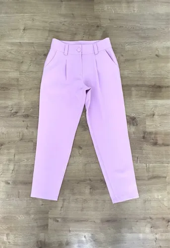 Calça tipo alfaiataria M Rosa Claro
